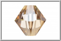 Swarovski� Bicone 5328, 5mm, 001GSHA - crystal, golden shadow, 5 Stk.